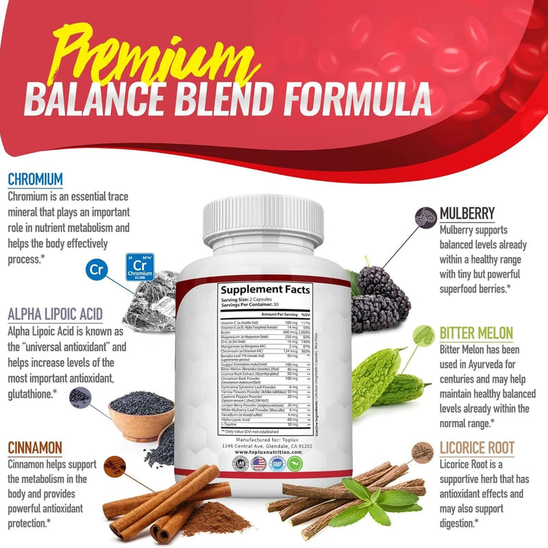 Complejo de Azucar en Sangre para Balance de Glucosa