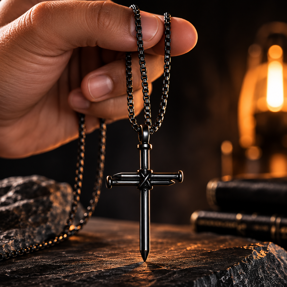 Cadena Cruz de 3 Clavos