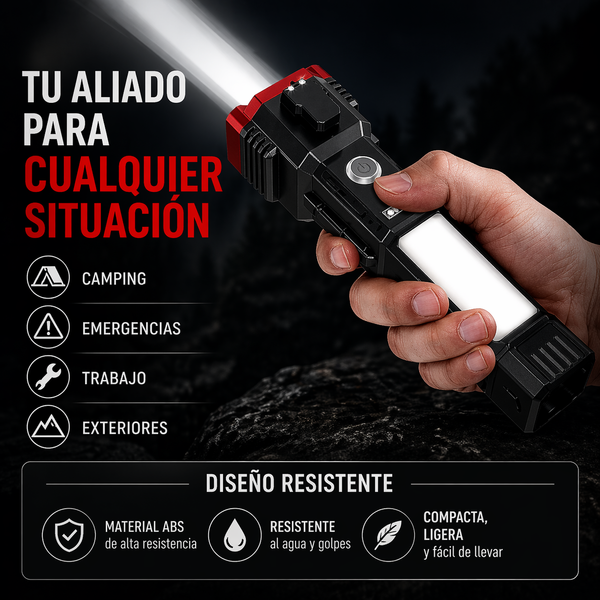 Linterna Táctica 4 en 1