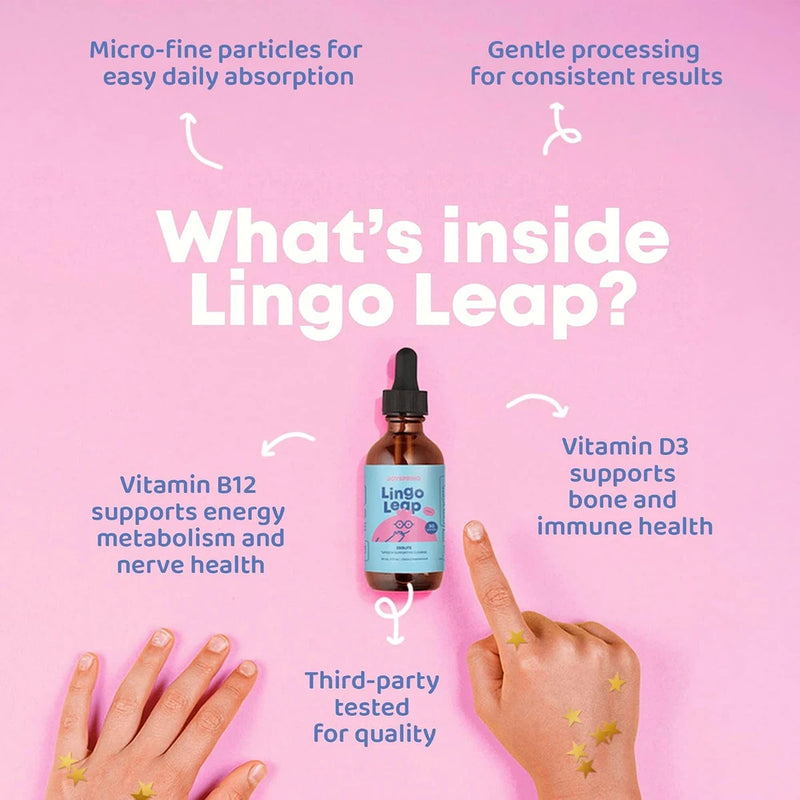 JoySpring LingoLeap Gotas de Zeolita con B12 y D3
